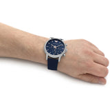  Shop Authentic Emporio Armani Luigi Chronograph Blue Dial Blue Leather Strap Watch For Men - AR11451 - Luxxuri