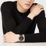  Shop Authentic Emporio Armani Luigi Chronograph Blue Dial Blue Leather Strap Watch For Men - AR11451 - Luxxuri