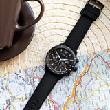  Shop Authentic Emporio Armani Mario Chronograph Quartz Black Dial Black Nylon Strap Watch For Men - AR11453 - Luxxuri