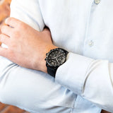  Shop Authentic Emporio Armani Mario Chronograph Quartz Black Dial Black Nylon Strap Watch For Men - AR11453 - Luxxuri