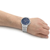  Shop Authentic Emporio Armani Renato Chronograph Blue Dial Silver Steel Strap Watch For Men - AR11458 - Luxxuri