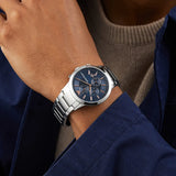  Shop Authentic Emporio Armani Renato Chronograph Blue Dial Silver Steel Strap Watch For Men - AR11458 - Luxxuri