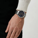  Shop Authentic Emporio Armani Renato Chronograph Blue Dial Silver Steel Strap Watch For Men - AR11458 - Luxxuri