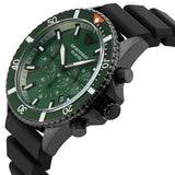  Shop Authentic Emporio Armani Diver Chronograph Quartz Green Dial Black Silicon Strap Watch For Men - AR11463 - Luxxuri