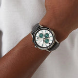  Shop Authentic Emporio Armani Renato Chronograph Silver Dial Black Leather Strap Watch for Men - AR11473 - Luxxuri