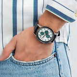  Shop Authentic Emporio Armani Renato Chronograph Silver Dial Black Leather Strap Watch for Men - AR11473 - Luxxuri