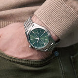  Shop Authentic Emporio Armani Chronograph Green Dial Silver Steel Strap Watch For Men - AR11480 - Luxxuri