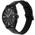 Shop Authentic Emporio Armani Claudio Chronograph Black Dial Black Leather Strap Watch For Men - AR11483 - Luxxuri