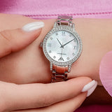  Shop Authentic Emporio Armani Cleo Crystals Mother Of Pearl Dial Silver Steel Strap Watch For Women - AR11484 - Luxxuri