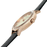  Shop Authentic Emporio Armani Cleo Three-Hand Mother of Pearl Dial Black Leather Strap Watch For Women - AR11485 - Luxxuri