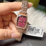  Shop Authentic Emporio Armani Two Hand Diamonds Burgundy Dial Rose Gold Steel Strap Watch For Women - AR11488 - Luxxuri