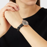  Shop Authentic Emporio Armani Rosa Two Hand Black Dial Black Leather Strap Watch For Women - AR11493 - Luxxuri
