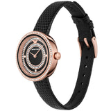  Shop Authentic Emporio Armani Rosa Two Hand Black Dial Black Leather Strap Watch For Women - AR11493 - Luxxuri