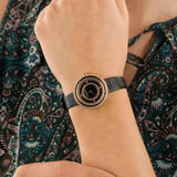  Shop Authentic Emporio Armani Rosa Two Hand Black Dial Black Leather Strap Watch For Women - AR11493 - Luxxuri
