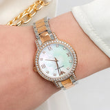  Shop Authentic Emporio Armani Cleo Mother of Pearl Dial Two Tone Steel Strap Watch For Women - AR11499 - Luxxuri