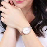  Shop Authentic Emporio Armani Cleo Mother of Pearl Dial Two Tone Steel Strap Watch For Women - AR11499 - Luxxuri