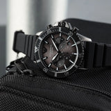 Shop Authentic Emporio Armani Diver Chronograph Black Dial Black Silicon Strap Watch For Men - AR11515 - Luxxuri