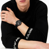  Shop Authentic Emporio Armani Diver Chronograph Black Dial Black Silicon Strap Watch For Men - AR11515 - Luxxuri