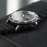  Shop Authentic Emporio Armani Diver Chronograph Black Dial Black Silicon Strap Watch For Men - AR11515 - Luxxuri