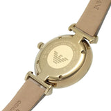  Shop Authentic Emporio Armani Gianni T Bar Crystals Silver Dial Brown Leather Strap Watch For Women - AR11518 - Luxxuri