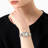  Shop Authentic Emporio Armani Gianni T Bar White Mother Of Pearl Dial Two Tone Steel Strap Watch For Women - AR11519 - Luxxuri