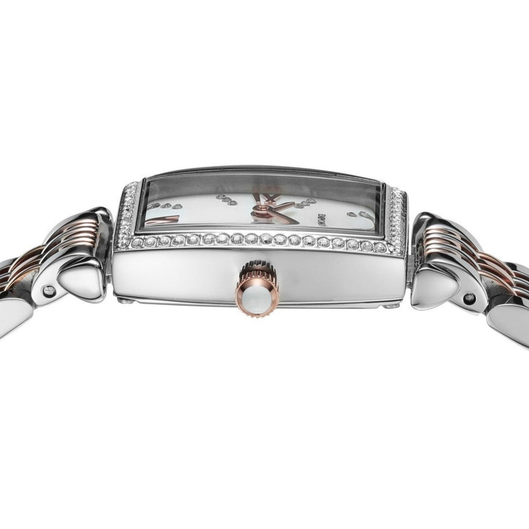  Shop Authentic Emporio Armani Gianni T Bar White Mother Of Pearl Dial Two Tone Steel Strap Watch For Women - AR11519 - Luxxuri