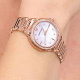  Shop Authentic Emporio Armani Aira Three Hand Mother of Pearl Dial Rose Gold Steel Strap Watch For Women - AR11523 - Luxxuri