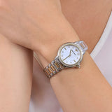  Shop Authentic Emporio Armani Mia Quartz Mother of Pearl Dial Two Tone Steel Strap Watch For Women - AR11524 - Luxxuri