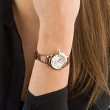  Shop Authentic Emporio Armani Mia Quartz Silver Dial Brown Leather Strap Watch For Women - AR11525 - Luxxuri