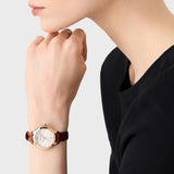  Shop Authentic Emporio Armani Mia Quartz Silver Dial Brown Leather Strap Watch For Women - AR11525 - Luxxuri