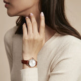  Shop Authentic Emporio Armani Mia Quartz Silver Dial Brown Leather Strap Watch For Women - AR11525 - Luxxuri
