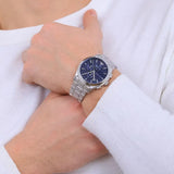  Shop Authentic Emporio Armani Chronograph Blue Dial Silver Steel Strap Watch For Men - AR11528 - Luxxuri