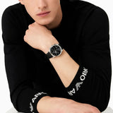  Shop Authentic Emporio Armani Paolo Chronograph Black Dial Black Leather Strap Watch For Men - AR11530 - Luxxuri