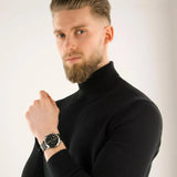  Shop Authentic Emporio Armani Paolo Chronograph Black Dial Black Leather Strap Watch For Men - AR11530 - Luxxuri
