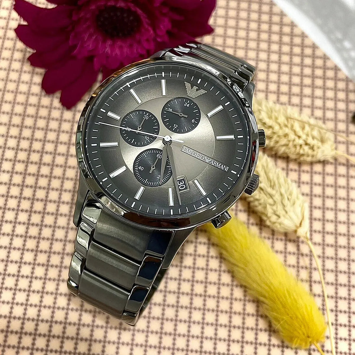  Shop Authentic Emporio Armani Analog Chronograph Black Dial Black Steel Strap Watch For Men - AR11531 - Luxxuri