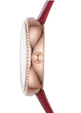  Shop Authentic Emporio Armani Two-Hand Analog White Dial Red Leather Strap Watch For Women - AR11532 - Luxxuri