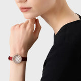  Shop Authentic Emporio Armani Two-Hand Analog White Dial Red Leather Strap Watch For Women - AR11532 - Luxxuri