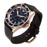  Shop Authentic Emporio Armani Pro Planet Three Hand Date Blue Dial Brown Leather Strap Watch For Men - AR11556 - Luxxuri