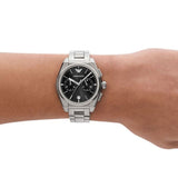  Shop Authentic Emporio Armani Federico Chronograph Black Dial Silver Steel Strap Watch For Men - AR11560 - Luxxuri