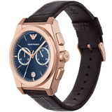  Shop Authentic Emporio Armani Federico Chronograph Blue Dial Brown Leather Strap Watch For Men - AR11563 - Luxxuri