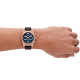  Shop Authentic Emporio Armani Federico Chronograph Blue Dial Brown Leather Strap Watch For Men - AR11563 - Luxxuri