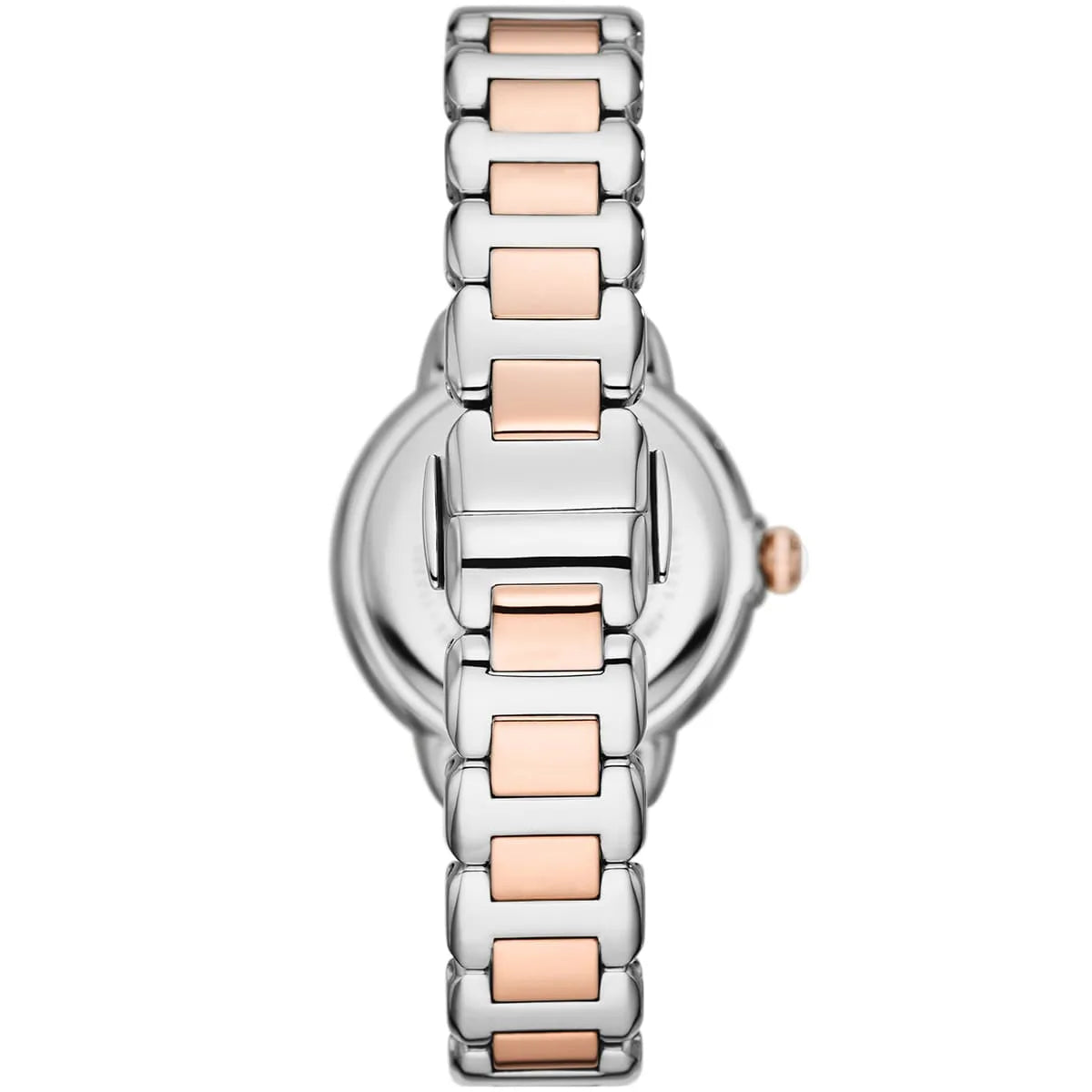  Shop Authentic Emporio Armani Mia Three Hand Moonphase Mother of Pearl Dial Two Tone Steel Strap Watch For Women - AR11567 - Luxxuri