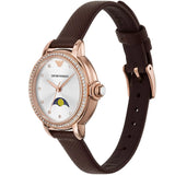  Shop Authentic Emporio Armani Mia Moonphase Silver Dial Brown Leather Strap Watch For Women - AR11568 - Luxxuri