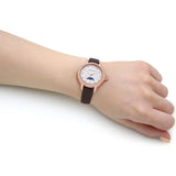  Shop Authentic Emporio Armani Mia Moonphase Silver Dial Brown Leather Strap Watch For Women - AR11568 - Luxxuri
