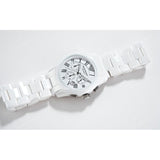  Shop Authentic Emporio Armani Chronograph Ceramic White Dial Watch For Women - AR1403 - Luxxuri