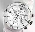  Shop Authentic Emporio Armani Ceramic Chronograph White Dial White Ceramic Strap Watch For Men - AR1424 - Luxxuri
