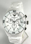 Shop Authentic Emporio Armani Ceramic Chronograph White Dial White Ceramic Strap Watch For Men - AR1424 - Luxxuri