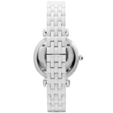  Shop Authentic Emporio Armani Giannti T Bar Quartz Mother of Pearl Dial White Steel Strap Watch For Women - AR1485 - Luxxuri