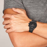  Shop Authentic Emporio Armani Luigi Ceramic Chronograph Black Dial Black Strap Watch For Men - AR1509 - Luxxuri