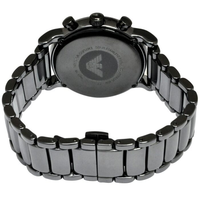  Shop Authentic Emporio Armani Luigi Ceramic Chronograph Black Dial Black Strap Watch For Men - AR1509 - Luxxuri